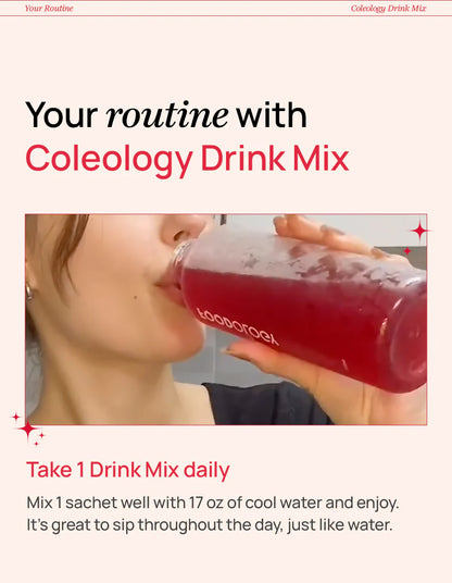 [FOODOLOGY] Coleology Red Water Diet Drink Mix