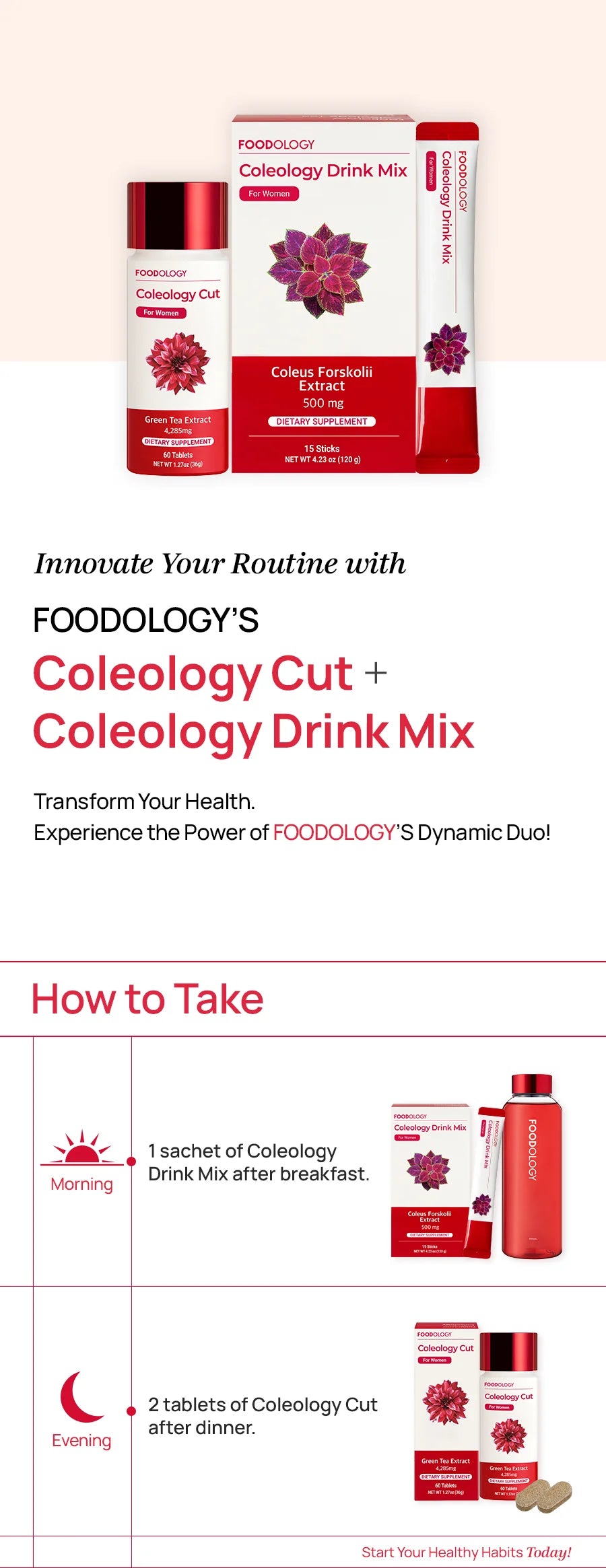 [FOODOLOGY] Coleology Cut 60 Tablets - One-month supply